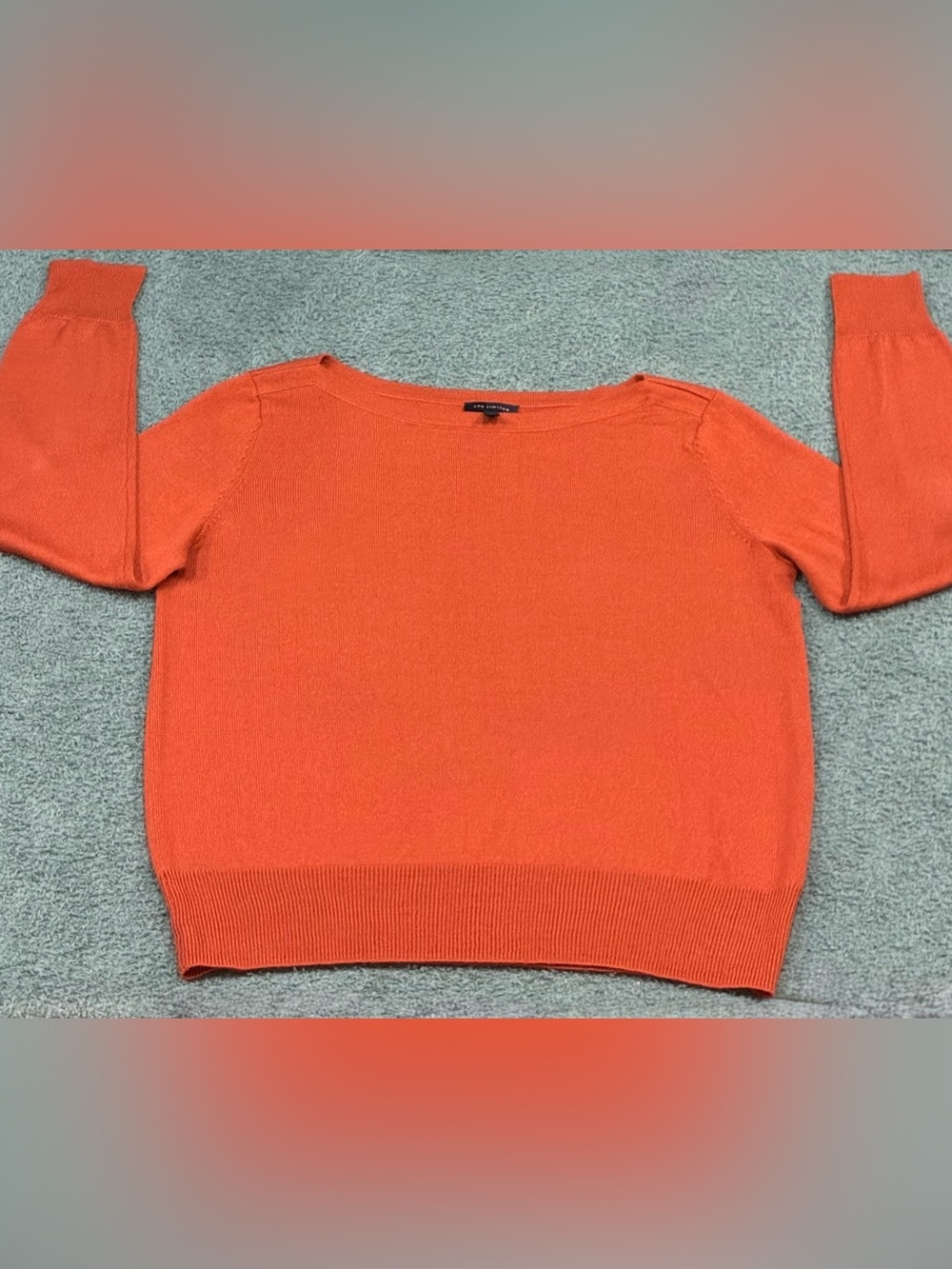 The Limited Lightweight Boat Neck Sweater | Burnt Orange | Size Large